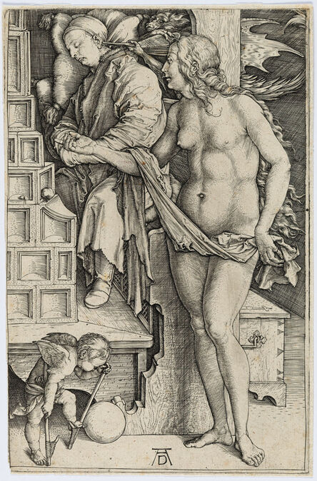 Albrecht Dürer, ‘Dream of the Doctor (Temptation of the Idler)’, 1498
