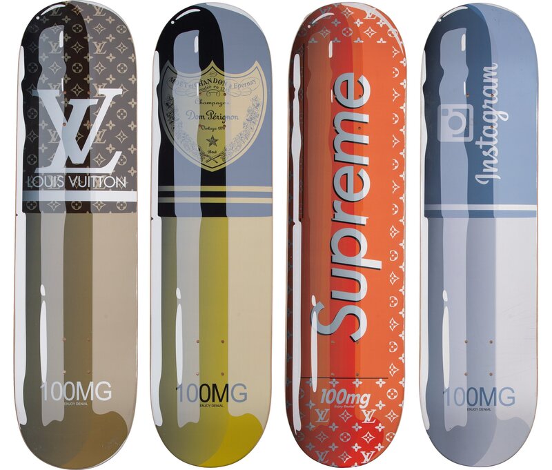 Denial Designer Drugs Louis Vuitton Skateboard Deck Multi