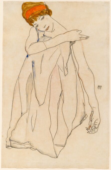 Egon Schiele, ‘Dancer (Die Tänzerin)’, 1913