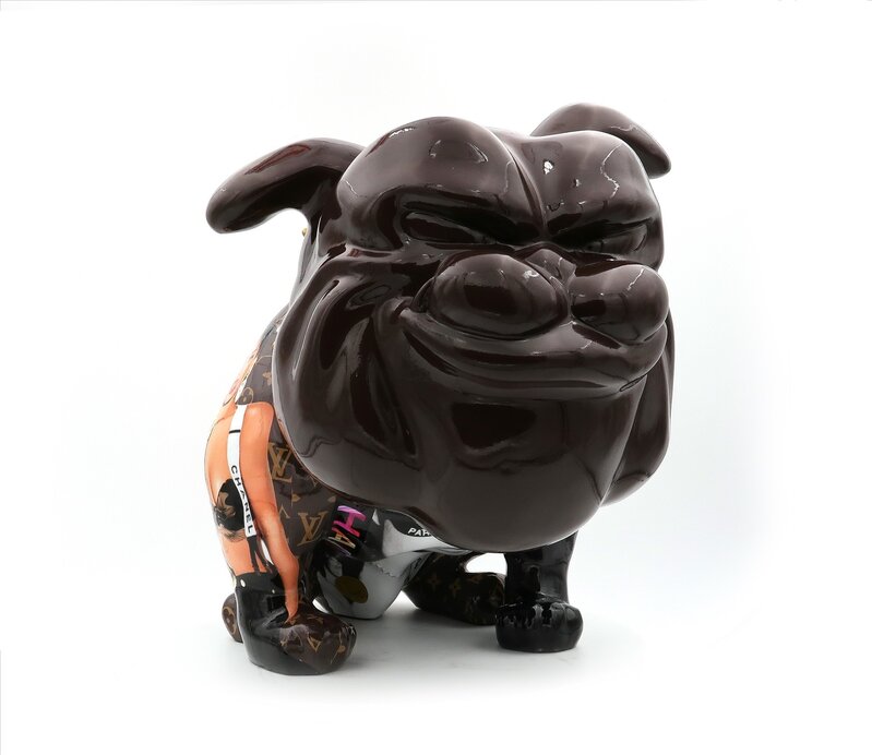 Christophe Comerro, Vegas Bulldog JR Pop Art - Luxury LOUIS VUITTON 1  (2020)