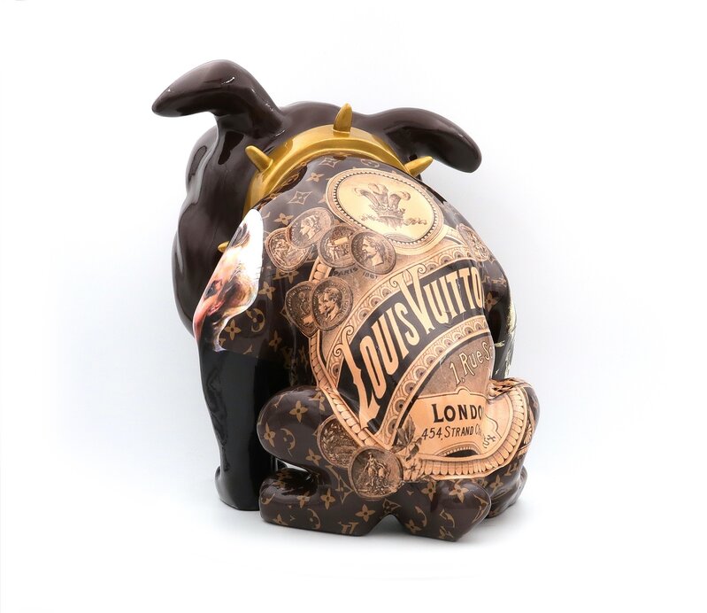 Christophe Comerro, Vegas Bulldog JR Pop Art - Luxury LOUIS VUITTON (2020)