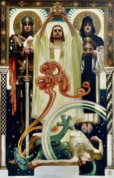 Joseph Christian Leyendecker, ‘Christ with Sainted Knights’, 1900s