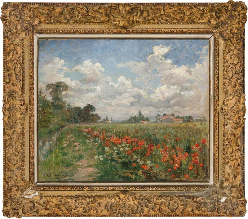 Henry Eugene Delacroix Tulip Field Artsy henry-eugene-delacroix-tulip-field-artsy