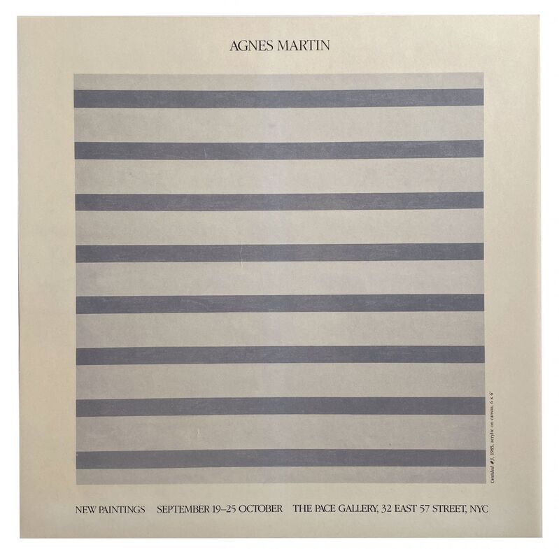 Agnes Martin Agnes Martin New Paintings The Pace Gallery (1985) | for Sale |