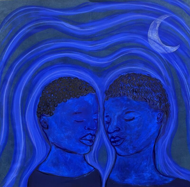 Sola Olulode | Waves Of Emotion Under The Moonlight (2021) | Available for  Sale | Artsy
