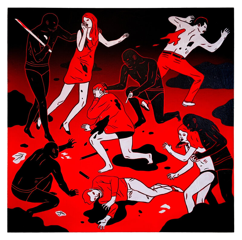 Cleon Peterson, ‘Hysteria 2’, 2012, Painting, Acrylic on wood panel, Artsy Auctions