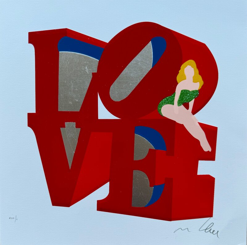 Fight for Love Marco Lodola 30x45 Serigraph Art Pop Superman Gift Idea Art