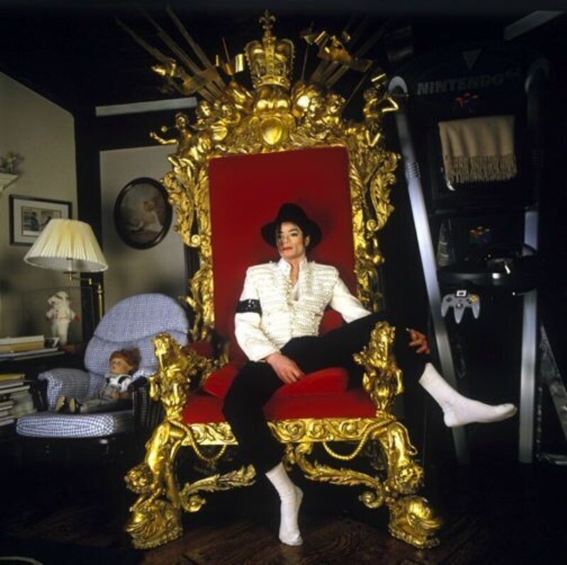 Harry Benson   MJ King of Pop Red Throne Michael Jackson     Available for Sale   Artsy