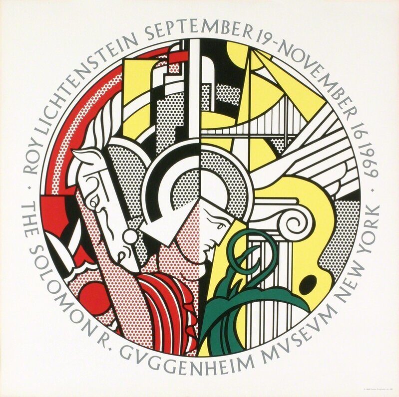 Roy Lichtenstein | Roy Lichtenstein, Sept. 19-Nov. 16, 1969, The Solomon R.  Guggenheim Museum, New York Poster (1969) | Available for Sale | Artsy