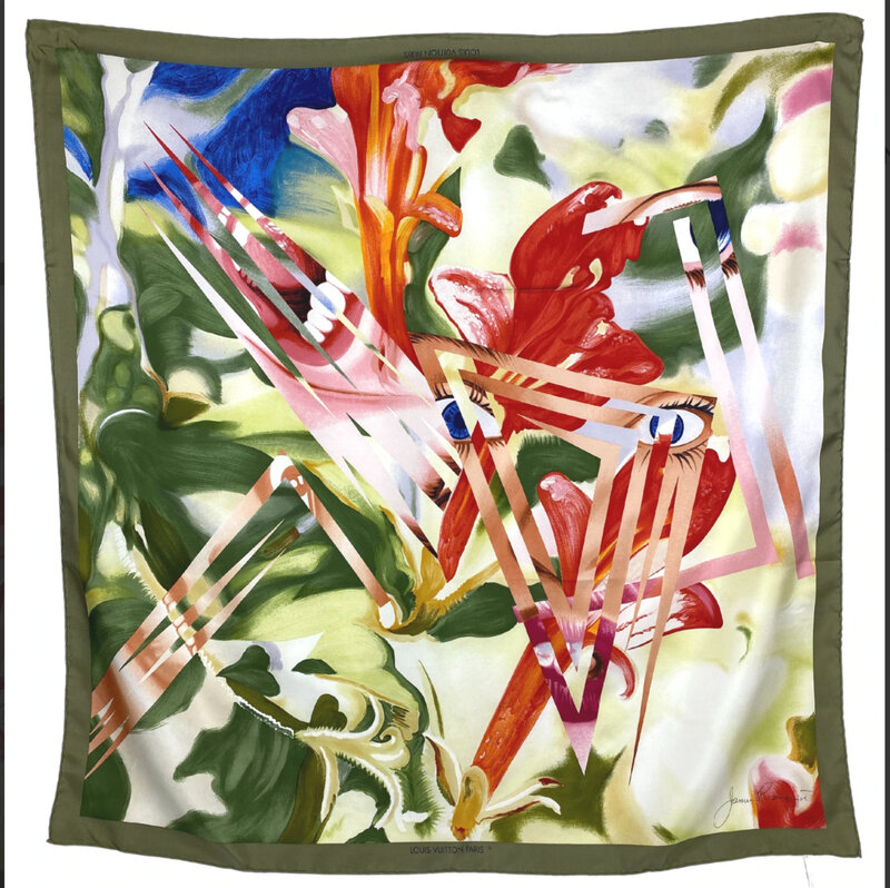 James Rosenquist | Limited Edition Vintage Louis Vuitton Silk Scarf (1987)  | Available for Sale | Artsy