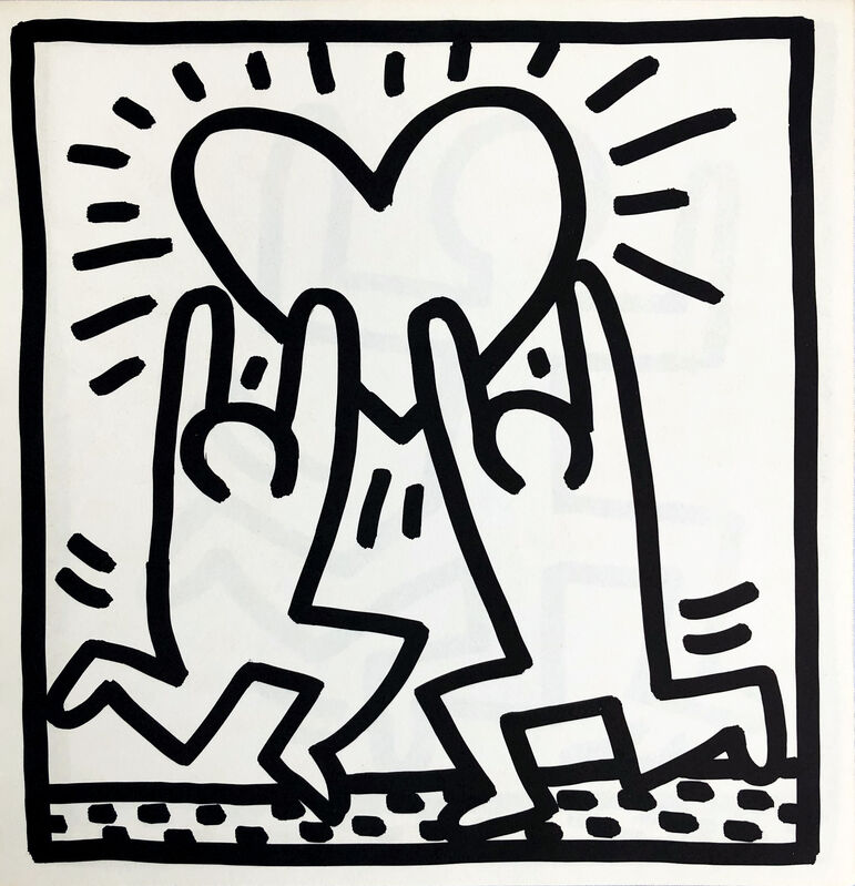 Keith Haring Keith Haring Untitled Heart Lithograph 19 19 Artsy