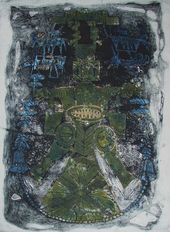 Bruce Onobrakpeya, ‘Abiku spirit’, 1971, Print, Deep Etching, The Hourglass Gallery
