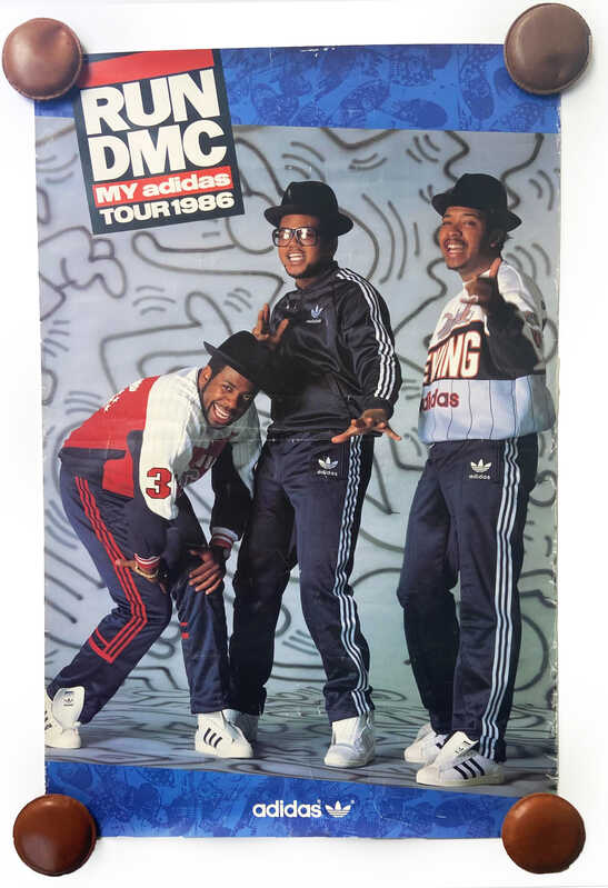 Keith Haring Keith Haring Run DMC Adidas Poster 1986 (vintage