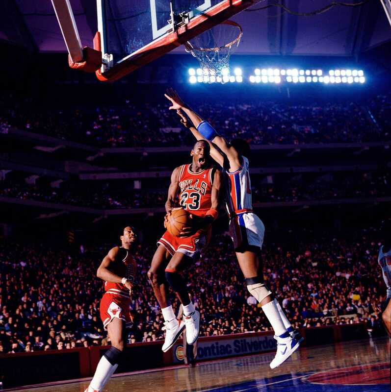 Walter Iooss, Michael Jordan, Detroit, MI (1987) Available