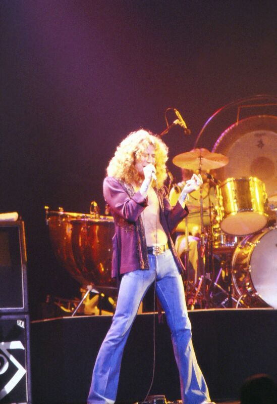 Robert Plant singing