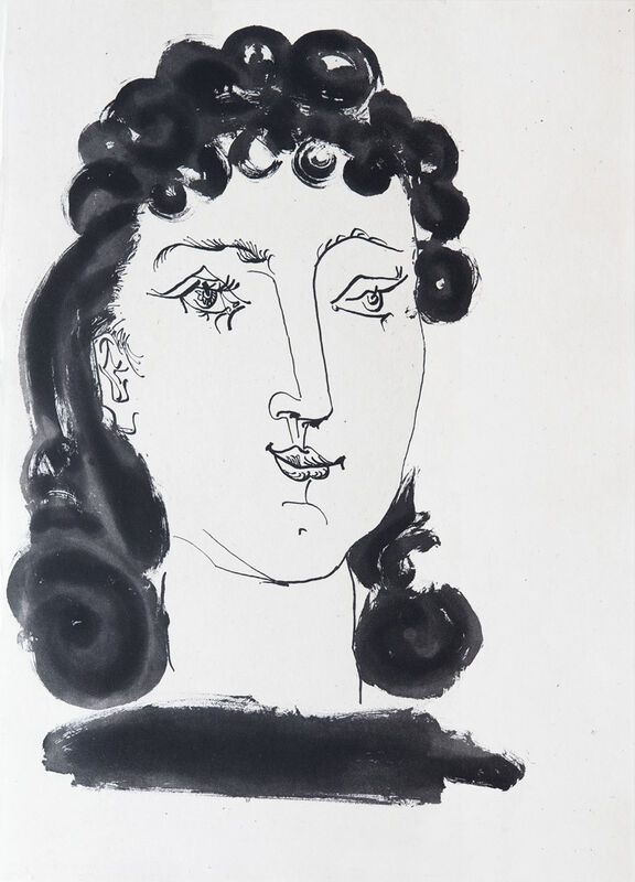 Pablo Picasso | Head of a woman with curly hair (1948) | Artsy