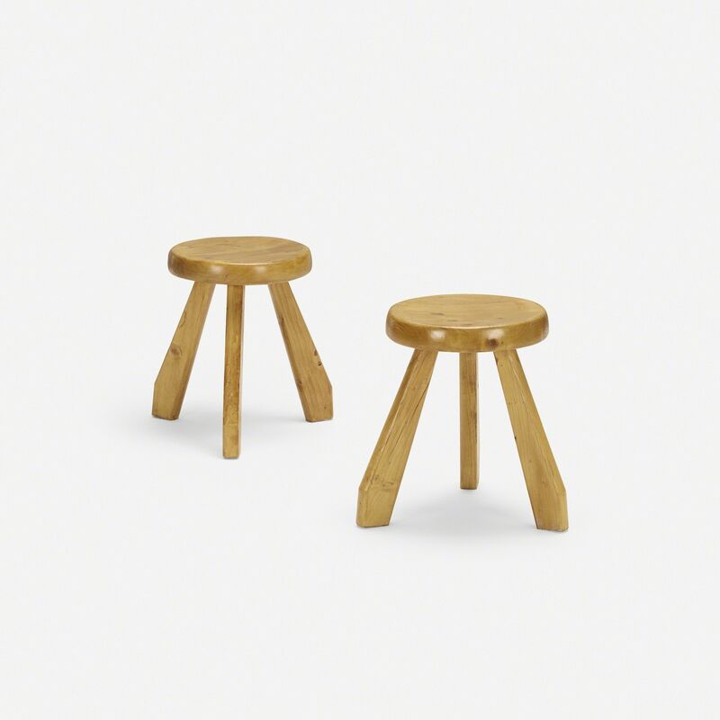 Charlotte Perriand, Stool from Les Arcs, Savoie (c. 1968)