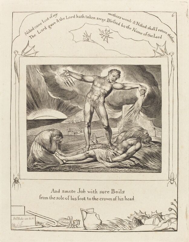 William Blake 1757 1827 Satan Smiting Job With Boils 1825 Artsy