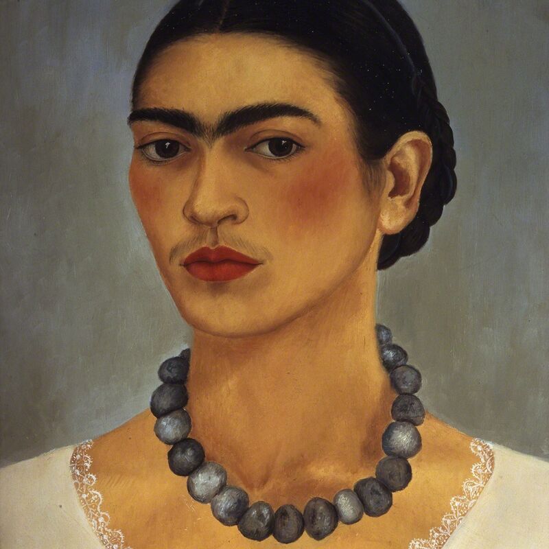 Frida Kahlo | Self-portrait with necklace (1933) | Artsy