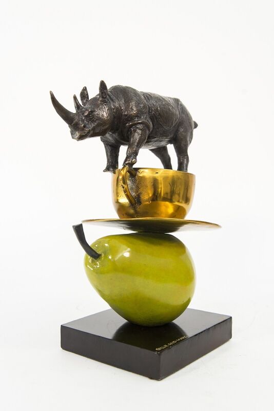 tolv undskyldning Observere Gillie and Marc Schattner | The Rhino Just Wanted A Coffee And A Pear Ed.  13/2 - playful, bronze sculpture (2021) | Available for Sale | Artsy
