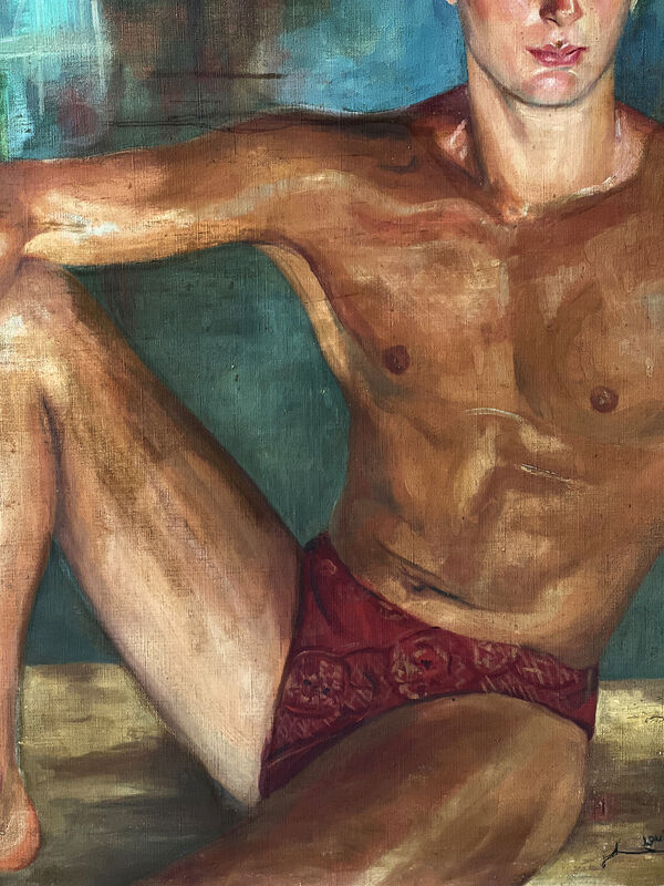 Louise Schacht | Nude Man In Bathing Suit, Speedo, Gay art, Sex appeal (ca.  circa 1930s) | Available for Sale | Artsy
