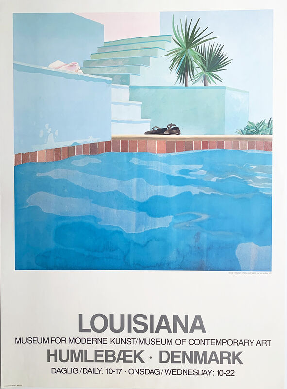 David Hockney | David Hockney Poster, Louisiana Museum for Moderne Kunst/ Museum of Contemporary Humlebaek, Denmark, Poster (1976) | Available for Sale |