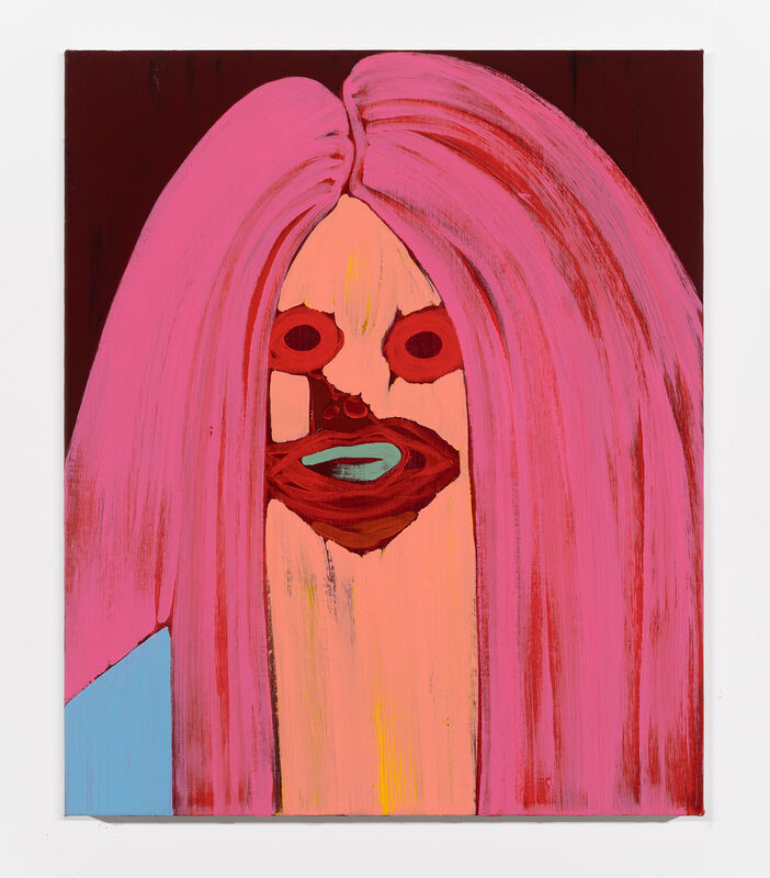Nicola Tyson, ‘Pink Hair’, 2023, Painting, Acrylic on linen, Petzel Gallery