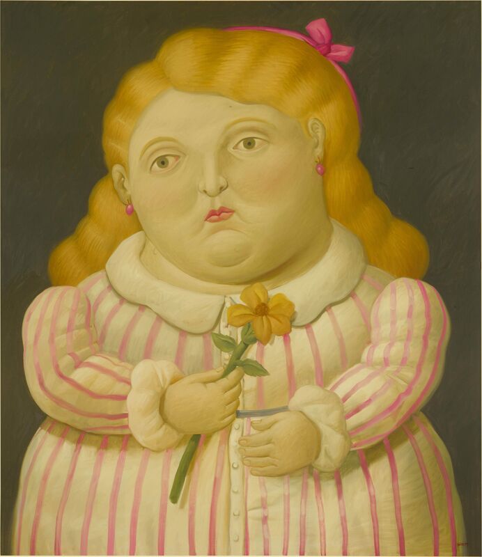 Fernando Botero | Niña con flor (1999) | Artsy
