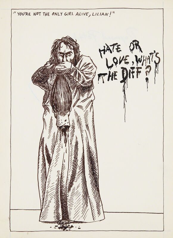 Raymond Pettibon, untitled drawing, ink on paper, 1980s. Courtesy the artist and Regen Projects