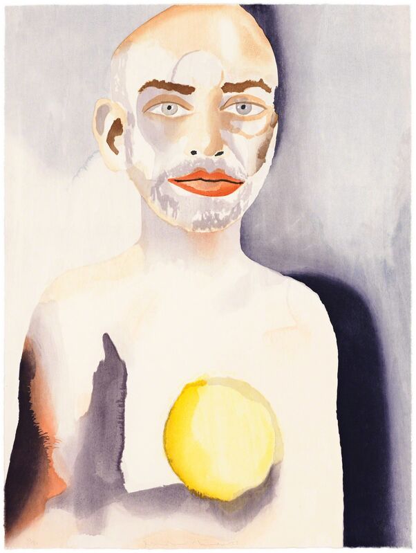 Francesco Clemente | Self-Portrait with Lemon Heart (2008) | Available for  Sale | Artsy