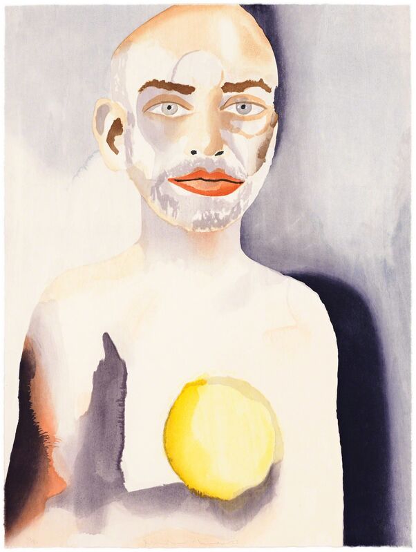Francesco Clemente | Self-Portrait with Lemon Heart (2008) | Available for Sale | Artsy