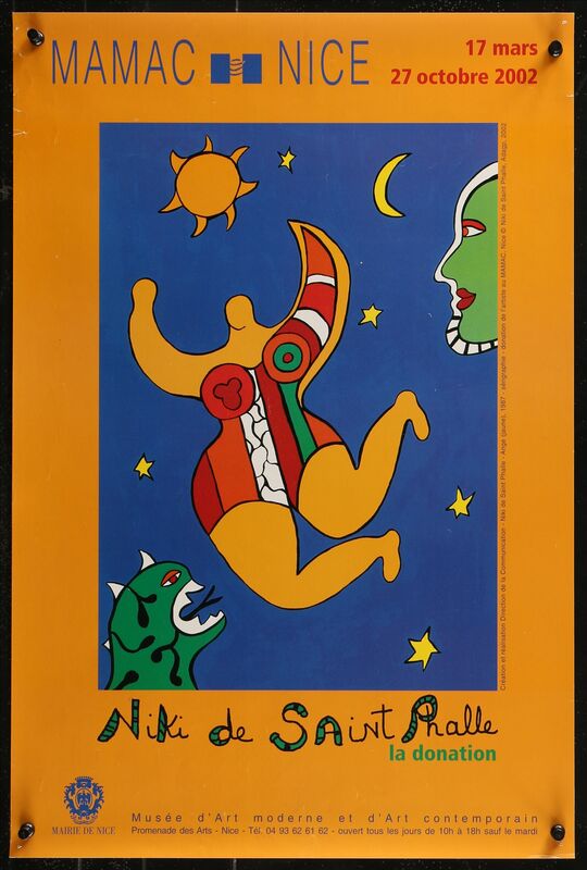 loft afhængige Spanien Niki de Saint Phalle | NIKI DE SAINT PHALLE LA DONATION French Art Musuem  exhibition poster, The magnets in the corners are there for the photography  and not on the actual poster. (