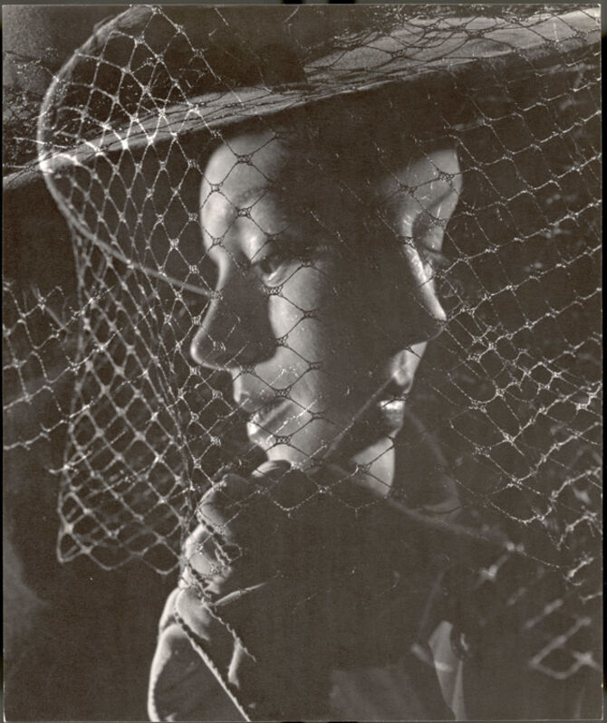 Gjon Mili Double Exposure Of Models Wearing Hat With Heavy Face Veil 1946 Available For