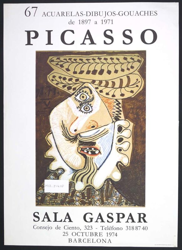 Pablo Picasso | Picasso Vintage Exhibition Poster in Sala Gaspar (1974) | Available for Sale | Artsy