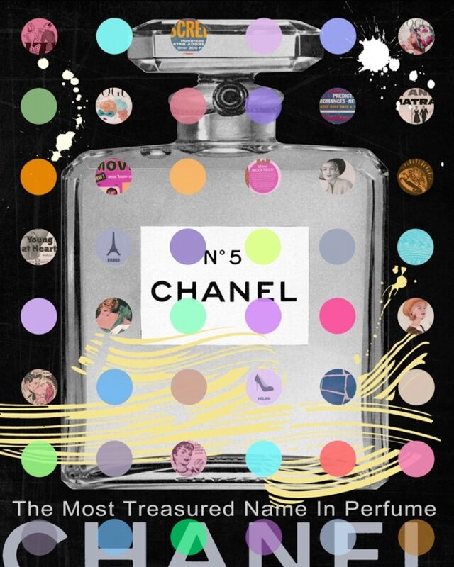 Nelson De La Nuez | Chanel #5 Silver on Black (2017) | Artsy