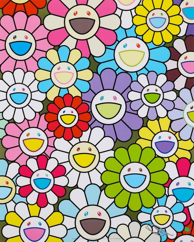 Takashi Murakami A Little Flower Painting Yellow White And Purple Flowers 小花的畫 黃色 白色 紫色的花兒們村上隆 17 Available For Sale Artsy