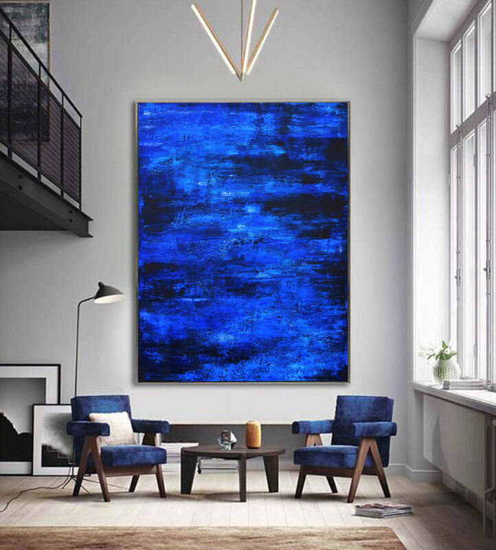 Leon Grossmann | Homage to Yves Klein. Blue Abstract Painting (2021) |  Available for Sale | Artsy