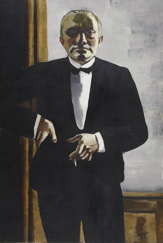grå linje placere Max Beckmann | Self-Portrait in Tuxedo (Selbstbildnis im Smoking) (1927) |  Artsy