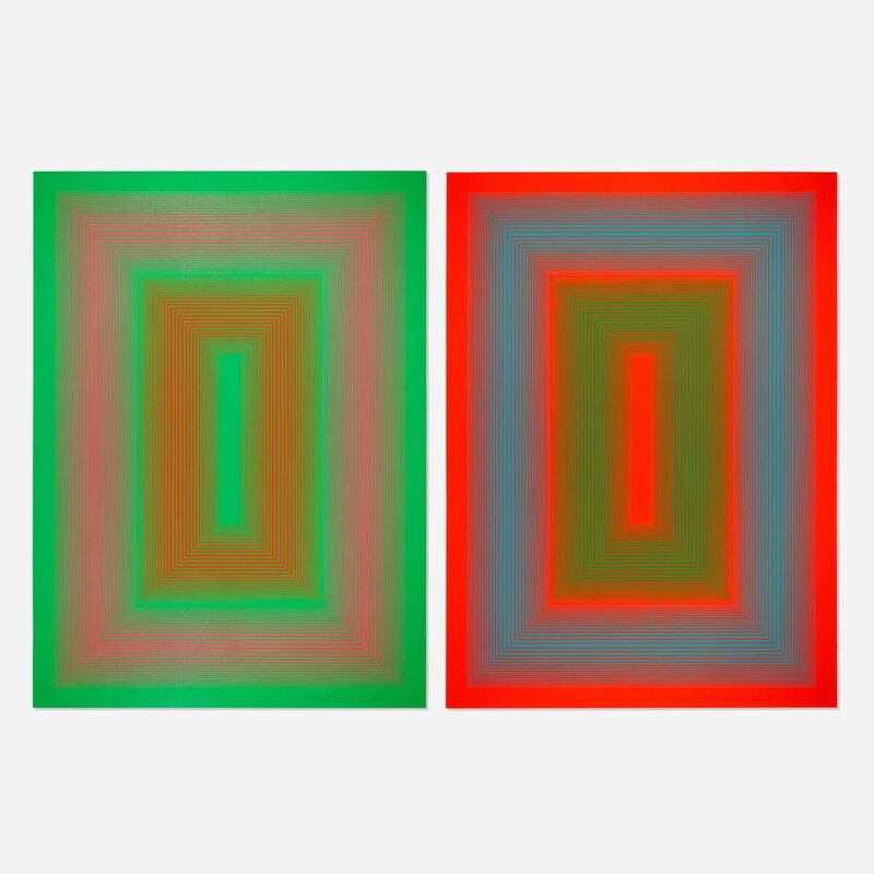 Richard Anuszkiewicz | Reflections II – Red Line; Reflections II ...