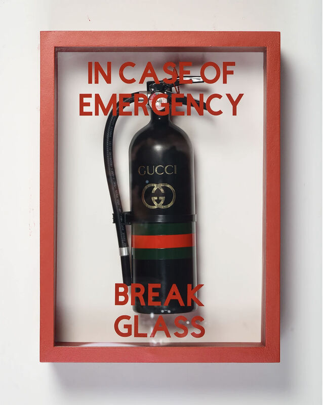 kalmeren toevoegen aan kubiek Plastic Jesus | "In Case of Emergency Break Glass" Gucci Luxury Brand  Edition Fire Extinguisher (2020) | Available for Sale | Artsy