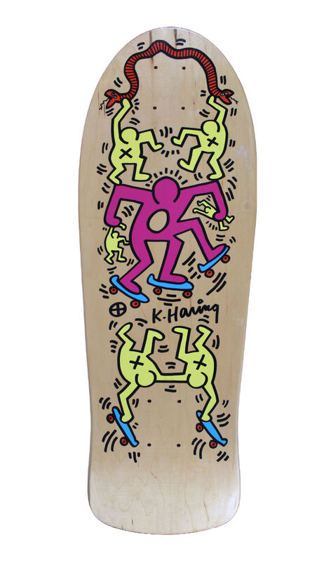 Keith Haring | 1986 Pop Shop skateboard (1986) | Available Sale Artsy