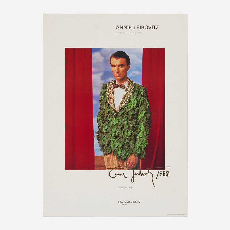 Annie Leibovitz | David Byrne exhibition poster (1987) | Artsy