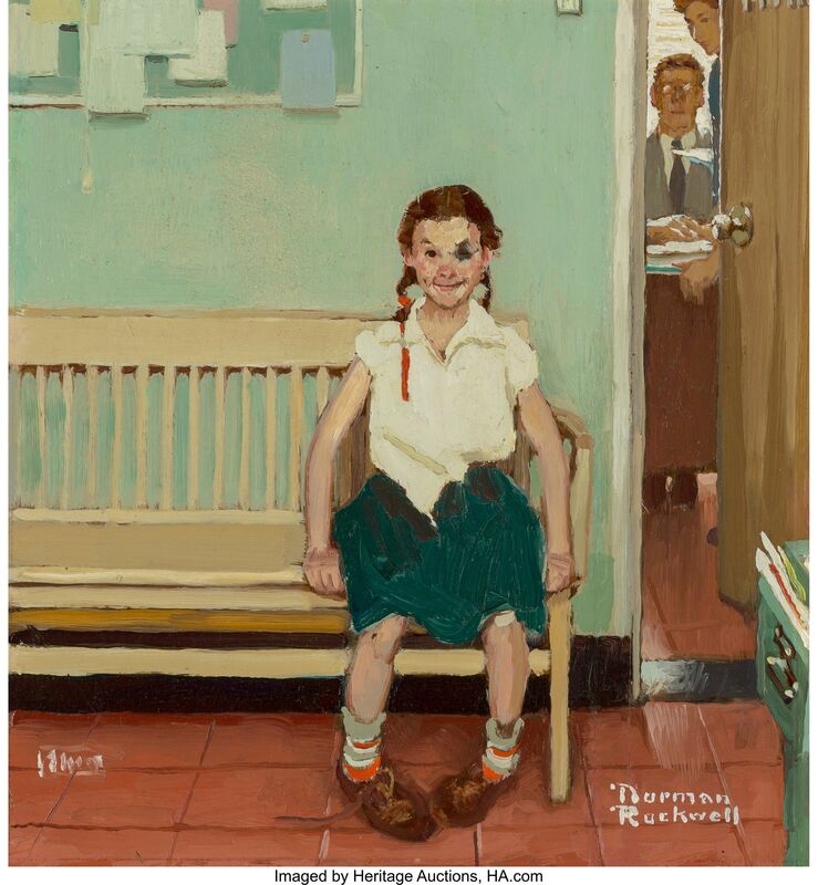 Norman Rockwell | Girl with Black Eye (The Shiner), The Saturday ...