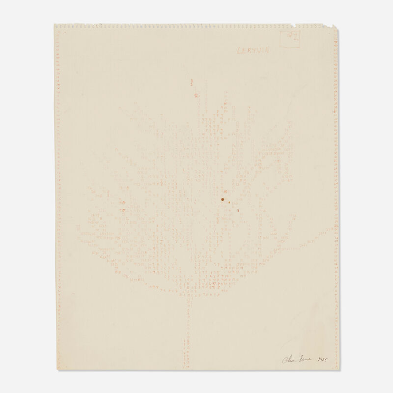 Charles Gaines | Leryuin #2 (Working Drawing for Numbers and Trees ...