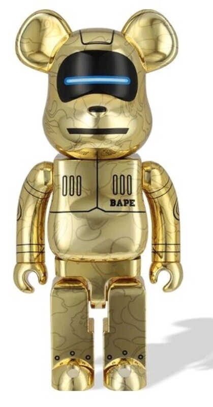 Bearbrick x BAPE x Hajime Sorayama Baby Milo 1000% Gold