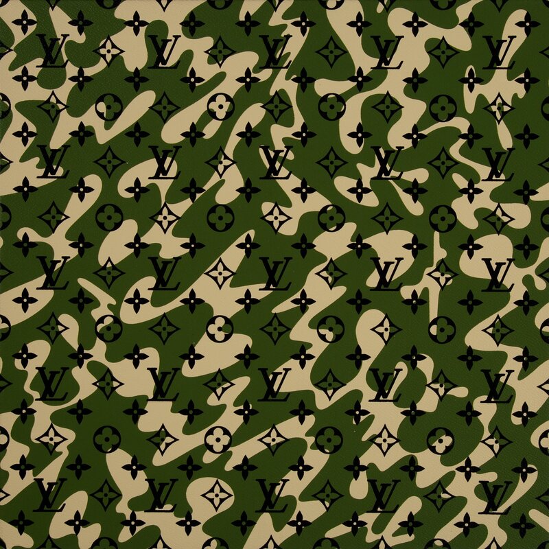 Takashi Murakami Monogramouflage (green) (Signed Print) 2008