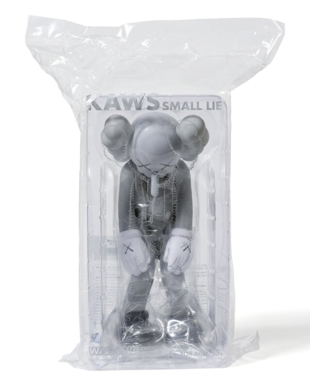 KAWS - KAWS 'Small Lie' Grey Vinyl Toy Figure, 2017 For Sale at 1stDibs