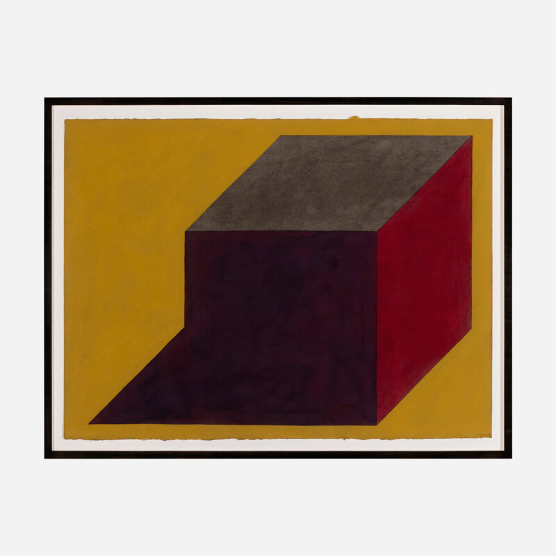 Sol LeWitt, ‘Form Derived from a Rectangle’, 1989, Painting, Gouache and graphite on white, watermarked, CM Fabriano – 100/100 cotton, Rago/Wright/LAMA