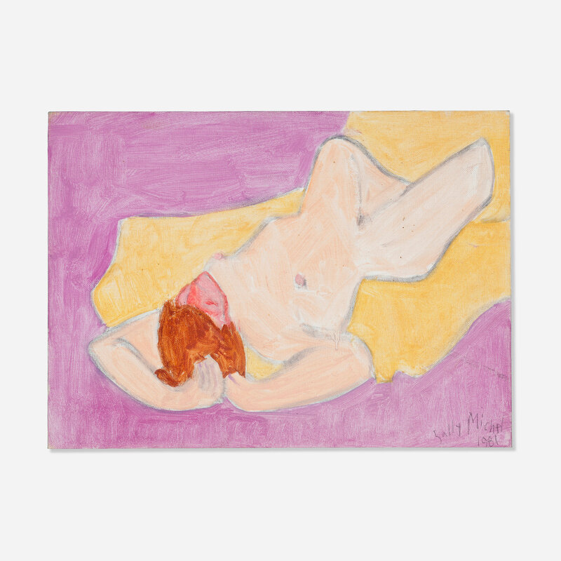 Sally Michel Avery, ‘Reclining Nude’, 1981, Painting, Oil on canvas board, Rago/Wright/LAMA