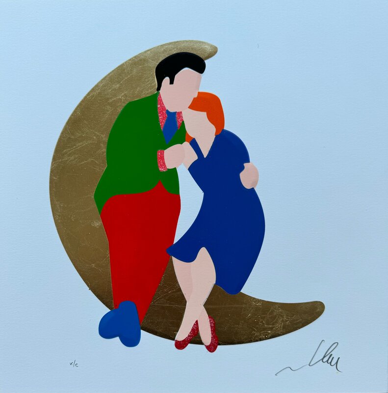 Marco Lodola Serigraph 3D,50x50,Kisses Fugaci,Pop Art,dior,Uffizi,Italian  Art